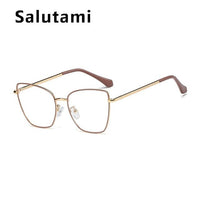 2020 New Luxury Brand Anti-blue Light Square Clear Glasses Frame For Women Retro Computer Goggle Cat Eye Eyeglasses Transparent