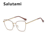 2020 New Luxury Brand Anti-blue Light Square Clear Glasses Frame For Women Retro Computer Goggle Cat Eye Eyeglasses Transparent