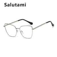 2020 New Luxury Brand Anti-blue Light Square Clear Glasses Frame For Women Retro Computer Goggle Cat Eye Eyeglasses Transparent