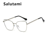 2020 New Luxury Brand Anti-blue Light Square Clear Glasses Frame For Women Retro Computer Goggle Cat Eye Eyeglasses Transparent