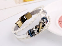 Vintage Handmade Feather Multilayer Leather Bracelet Sets Men Fashion Braiding Coffee Rope Wrap Bracelets &amp; Bangles Male Gift