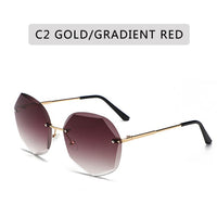 ZXWLYXGX Design Fashion Lady Sun glasses 2020 Rimless Women Sunglasses Vintage Alloy Frame Classic Brand Designer Shades Oculos