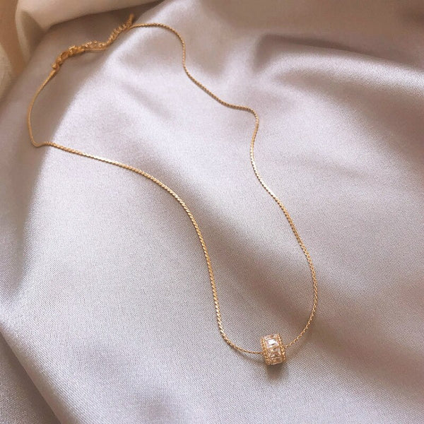 2020 New Arrival Classic Zircon Round Women Chokers Necklaces Simple Exquisite Crystal Jewelry Fashion Oorbellen