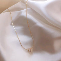 2020 New Arrival Classic Zircon Round Women Chokers Necklaces Simple Exquisite Crystal Jewelry Fashion Oorbellen