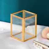 1/2/3/4 Grids Glass Makeup Brush Eyebrow Pen Storage Barrel Lipstick Holder Cosmetic Makeup Organizer Finishing Storage Box