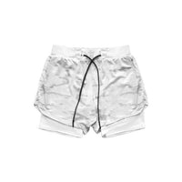 Men&#39;s Casual Shorts 2 in 1 Running Shorts Quick Drying Sport Shorts Gyms Fitness Bodybuilding Workout Built-in Pockets Short Men