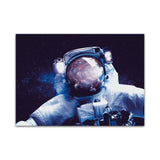 Space Astronaut Poster Fantasy Earth Moon Planet Canvas Painting Modern Wall Art Pictures For Living Room Home Decor
