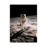 Space Astronaut Poster Fantasy Earth Moon Planet Canvas Painting Modern Wall Art Pictures For Living Room Home Decor