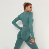2 Pcs Sets Yoga Suit Tummy Control Sports Suits High Stretch Yoga Leggings Sets Fitness Sports Shirt Sets Training Sets Gym Wear