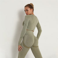 2 Pcs Sets Yoga Suit Tummy Control Sports Suits High Stretch Yoga Leggings Sets Fitness Sports Shirt Sets Training Sets Gym Wear