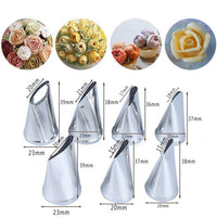 3pcs/5pcs/7pcs Cream Pastry Decorating Tips Set Stainless Steel Russian Tulip Icing Piping Cake Nozzles Cupcake Baking Tools