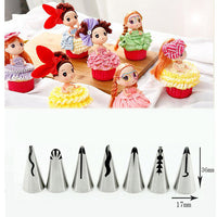 3pcs/5pcs/7pcs Cream Pastry Decorating Tips Set Stainless Steel Russian Tulip Icing Piping Cake Nozzles Cupcake Baking Tools