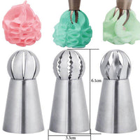 3pcs/5pcs/7pcs Cream Pastry Decorating Tips Set Stainless Steel Russian Tulip Icing Piping Cake Nozzles Cupcake Baking Tools