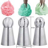 3pcs/5pcs/7pcs Cream Pastry Decorating Tips Set Stainless Steel Russian Tulip Icing Piping Cake Nozzles Cupcake Baking Tools
