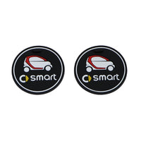 Cup Mats Non-slip Mat For Mercedes Smart Fortwo Forfour 453 451 450 Fluorescent Logo Storage Anti Stress Slip Covers Car Styling