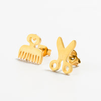 Multiple Golden Stainless Steel Cute Stud Earrings for Women Girls 2020 Fashion Minimalist Earrings Carnations Jewlery Gifts