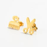 Multiple Golden Stainless Steel Cute Stud Earrings for Women Girls 2020 Fashion Minimalist Earrings Carnations Jewlery Gifts