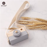 Let&#39;s Make Nordic Hanging Wooden Camera Toys Kids 1pc Beech Wooden Camera Strap Wood Blocks Baby Product Gifts Montessori Toys