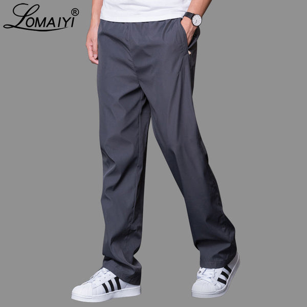 Plus Size 6XL Men&#39;s Summer/Autumn Pants Men Casual Pants Mens Breathable Quick Dry Trousers Male Loose Wide Leg Pants AM412