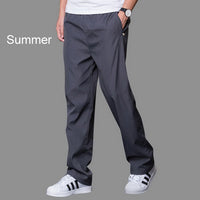 Plus Size 6XL Men&#39;s Summer/Autumn Pants Men Casual Pants Mens Breathable Quick Dry Trousers Male Loose Wide Leg Pants AM412