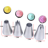 3pcs/5pcs/7pcs Cream Pastry Decorating Tips Set Stainless Steel Russian Tulip Icing Piping Cake Nozzles Cupcake Baking Tools