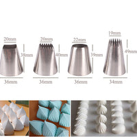 3pcs/5pcs/7pcs Cream Pastry Decorating Tips Set Stainless Steel Russian Tulip Icing Piping Cake Nozzles Cupcake Baking Tools