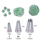 3pcs/5pcs/7pcs Cream Pastry Decorating Tips Set Stainless Steel Russian Tulip Icing Piping Cake Nozzles Cupcake Baking Tools