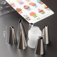 3pcs/5pcs/7pcs Cream Pastry Decorating Tips Set Stainless Steel Russian Tulip Icing Piping Cake Nozzles Cupcake Baking Tools