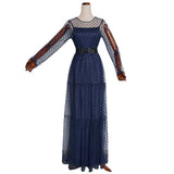 MD Robe Africaine Polka Dot Mesh Dresses For Women Plus Size Party Gowns Ladies Ankara Dashiki Clothing 2022 Summer Fashion 182#