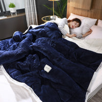 mmermind fleece blankets and throws Adult Thick Warm winter Blankets Home Super Soft duvet luxury solid Blankets On twin Bedding