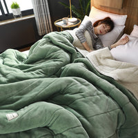 mmermind fleece blankets and throws Adult Thick Warm winter Blankets Home Super Soft duvet luxury solid Blankets On twin Bedding