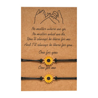 Vintage Jewelry Sunflower Designer Bracelets Gold Sunflower Quote Wish Bracelet Pinky Promise Couple Jewelry Women