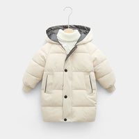 Children&#39;s Down Coat Winter Teenage Baby Boys Girls Cotton-padded Parka &amp; Coats Thicken Warm Long Jackets Toddler Kids Outerwear
