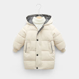 Children&#39;s Down Coat Winter Teenage Baby Boys Girls Cotton-padded Parka &amp; Coats Thicken Warm Long Jackets Toddler Kids Outerwear