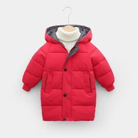 Children&#39;s Down Coat Winter Teenage Baby Boys Girls Cotton-padded Parka &amp; Coats Thicken Warm Long Jackets Toddler Kids Outerwear