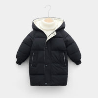 Children&#39;s Down Coat Winter Teenage Baby Boys Girls Cotton-padded Parka &amp; Coats Thicken Warm Long Jackets Toddler Kids Outerwear
