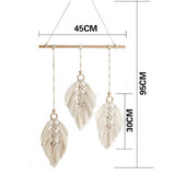 Bohemian Handmade Macrame Wall Hanging Weave Leaf Tapestry Decor Nordic Living Room Bedroom Headboard Decoration Accessories