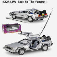 WELLY 1:24 DMC number one player Back to the future Time simulation alloy car model crafts decoration collection toy tools gift