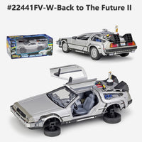 WELLY 1:24 DMC number one player Back to the future Time simulation alloy car model crafts decoration collection toy tools gift