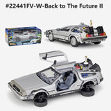 WELLY 1:24 DMC number one player Back to the future Time simulation alloy car model crafts decoration collection toy tools gift