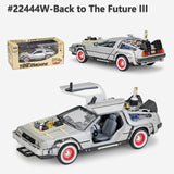 WELLY 1:24 DMC number one player Back to the future Time simulation alloy car model crafts decoration collection toy tools gift