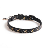 Cute Cat Collars with Moon Star Pendant Adjustable Puppy Kitten Necklace Fruits Pattern Cats Rabbit Collars with Bells