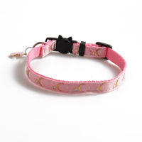 Cute Cat Collars with Moon Star Pendant Adjustable Puppy Kitten Necklace Fruits Pattern Cats Rabbit Collars with Bells