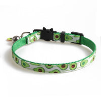 Cute Cat Collars with Moon Star Pendant Adjustable Puppy Kitten Necklace Fruits Pattern Cats Rabbit Collars with Bells