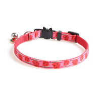 Cute Cat Collars with Moon Star Pendant Adjustable Puppy Kitten Necklace Fruits Pattern Cats Rabbit Collars with Bells