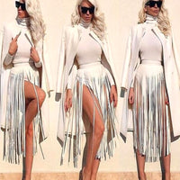 New Brand Hippie Boho Fringe Tassel Leather Ladies Belts All Matching Cool High Waist Fashion Long Wide Bondage for Women