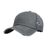 Women Ponytail Baseball Cap Snapback Adjustable Ponytail Gorras Casquette Summer Sunhat Mesh Trucker Hat Casquette Femm WH077
