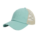 Women Ponytail Baseball Cap Snapback Adjustable Ponytail Gorras Casquette Summer Sunhat Mesh Trucker Hat Casquette Femm WH077