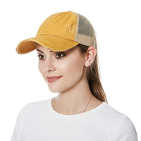 Women Ponytail Baseball Cap Snapback Adjustable Ponytail Gorras Casquette Summer Sunhat Mesh Trucker Hat Casquette Femm WH077