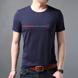 New Summer Brand Tops Plain 95% Cotton 5% Spandex t Shirt For Men Summer Short Sleeve Casual Fashion Men Clothes 2022